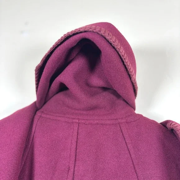 OGL CashSoft Oversized Scarf Jacket Plum Berry Women XS Cozy Modern Chic Comfort - Picture 7 of 16